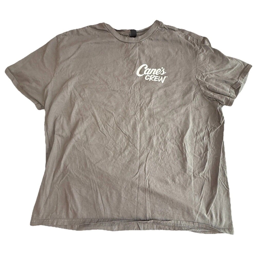 Raising Cane’s One Love Crew Employee T-Shirt Grey 4XL District Cotton EUC - Picture 2 of 7